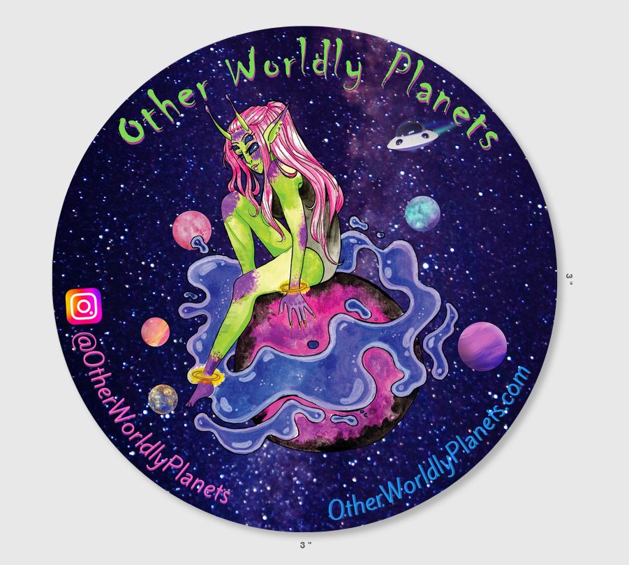 Other Worldly Planet Logo Stickers