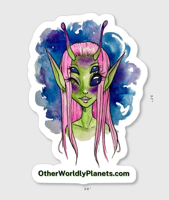 Other Worldly Planet Logo Stickers