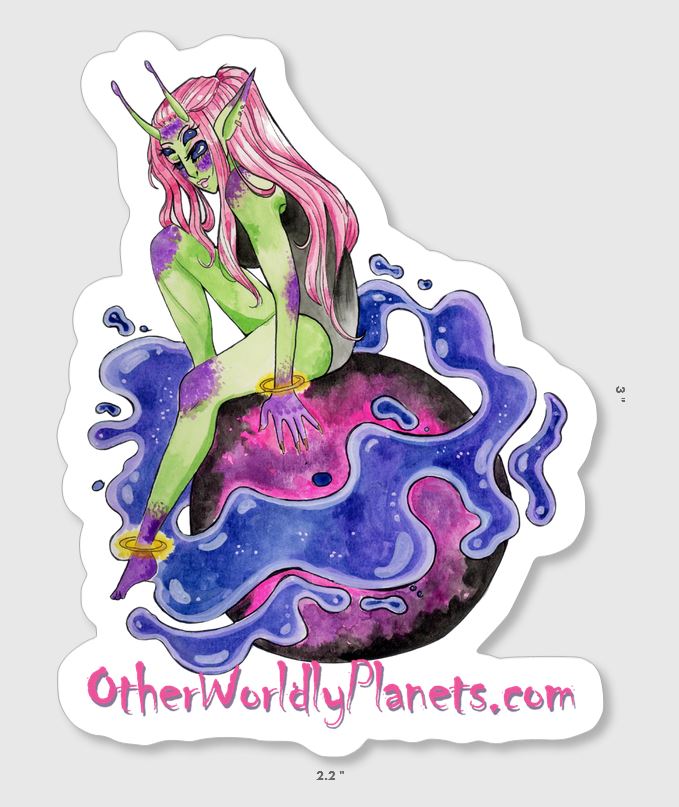 Other Worldly Planet Logo Stickers