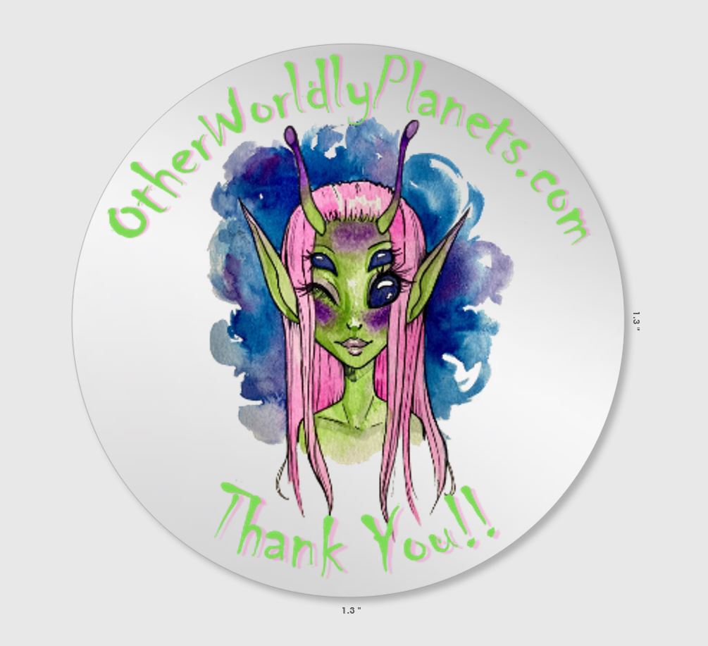 Other Worldly Planet Logo Stickers