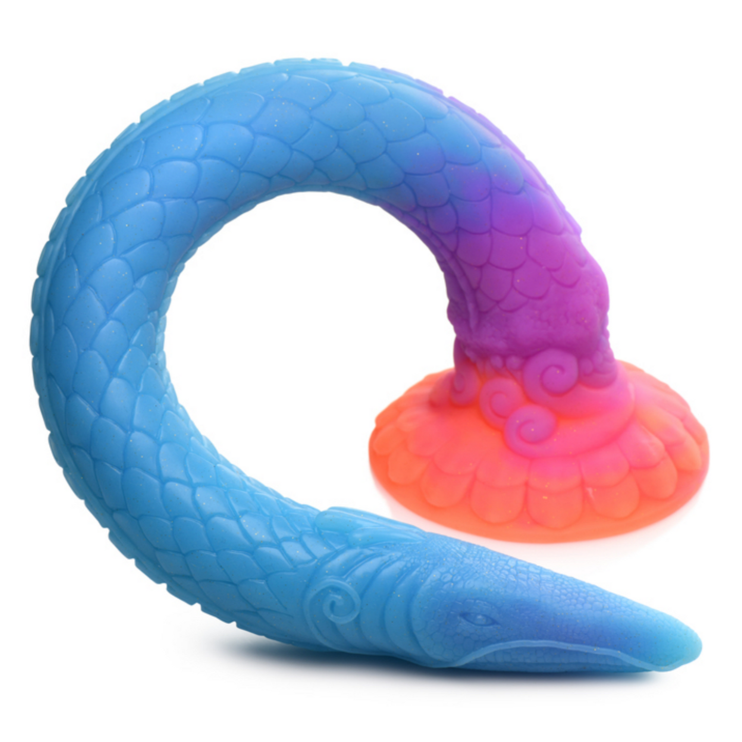 Makara Glow-in-the-Dark Silicone Snake Dildo