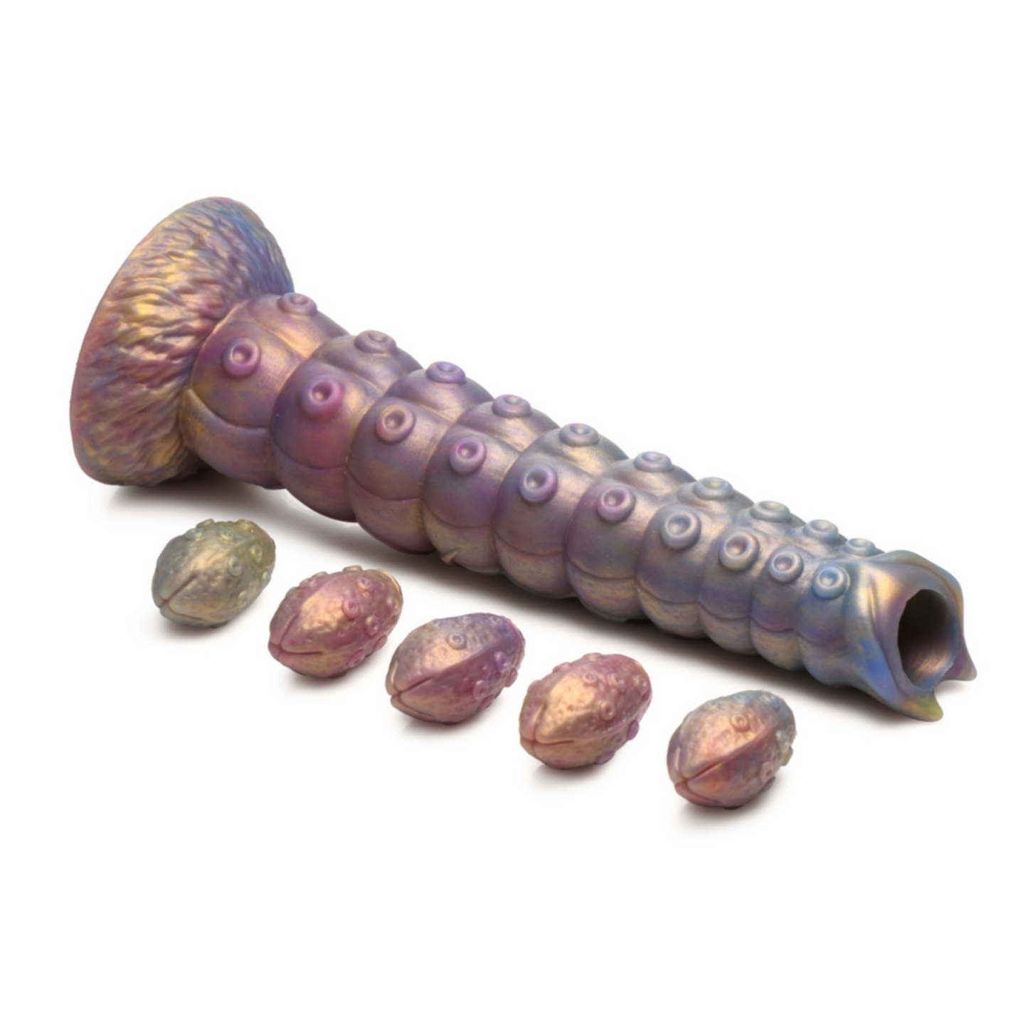 Deep Invader Tentacle Ovipositor Silicone Dildo with Eggs