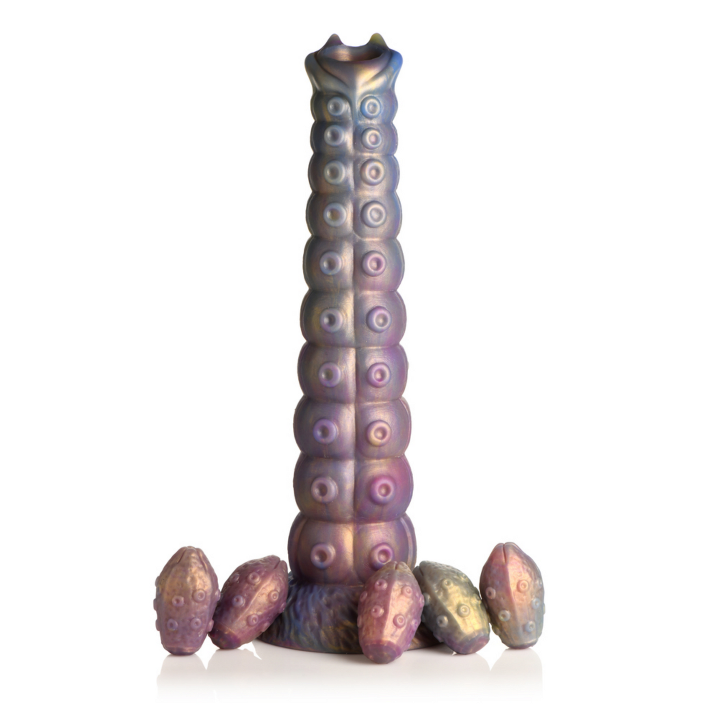 Deep Invader Tentacle Ovipositor Silicone Dildo with Eggs