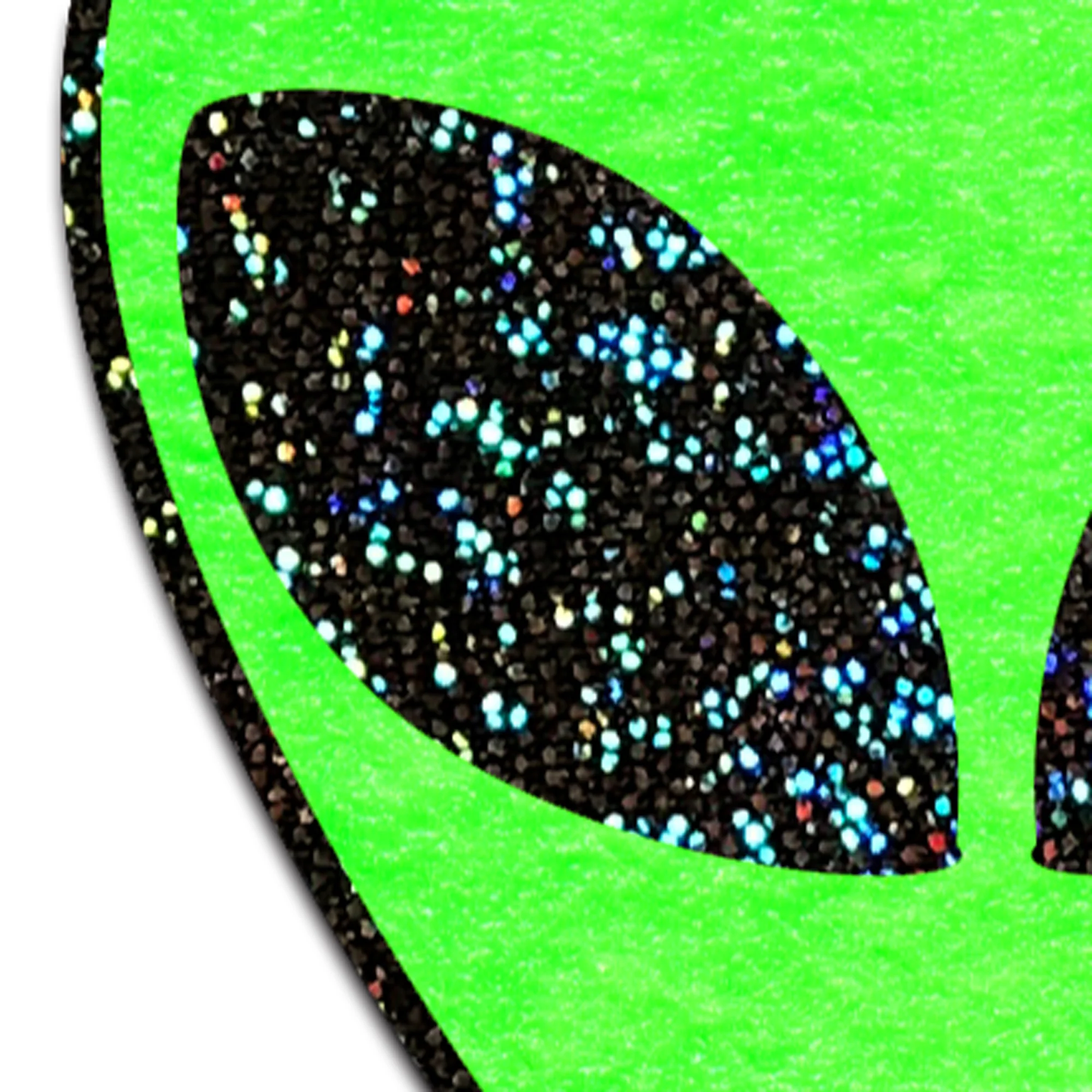 Neon Green/Glow in the Dark with Glittering Black Eyes Nipple Pasties by Pastease